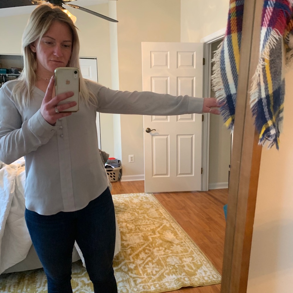 Express light grey blouse